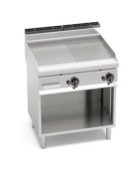 Bakplaat - 80 CM - Glad/Geribbeld - Gas - Staand - Berto's - G7FM8M-2