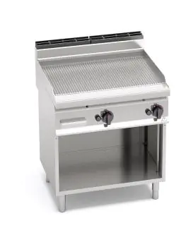Bakplaat - 80 CM - Geribbeld - Gas - Staand - Berto's - G7FR8M-2