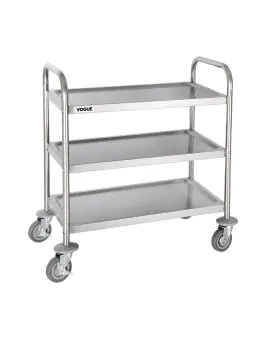 Serveerwagen - 3 niveaus - Small - H 82.5 x 71 x 40.5 CM - RVS - Vogue - F993