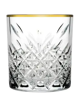 Tumbler - 35.5 CL - Gouden rand - 4 Stuks - Pasabahce - Timeless - 530619