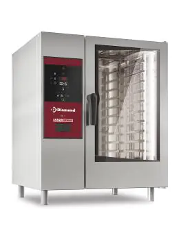 Combisteamer met boiler - Stoom en Convectie - Gas - 10 x 1/1 GN - Zelf reiniging - Diamond - SBGS/XC-10