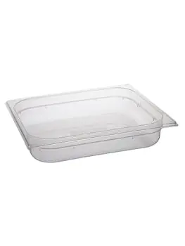 Gastronormbak - 1/2 GN - 3.9 Liter - H 6.5 x 32.5 x 26.5 CM - Polypropyleen - Transparant - -40°C / +95°C - Caterchef - 853840