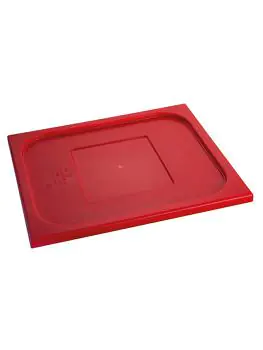 Deksel Gastronorm - 1/2 GN - 32.5 x 26.5 CM - Polypropyleen - Rood - -40°C / +95°C - Standaard - Caterchef - 853848