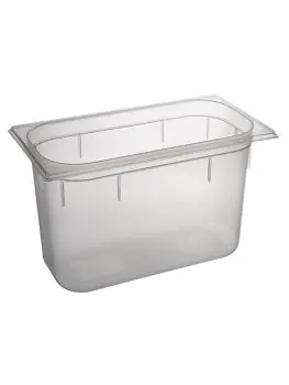 Gastronormbak - 1/3 GN - 7 Liter - H 20 x 32.5 x 17.6 CM - Polypropyleen - Transparant - -40°C / +95°C - Caterchef - 853853