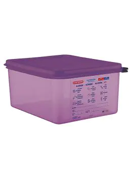 Voedseldoos - 1/2 GN - 10 Liter - H 15 x 32.5 x 26.5 CM - Polypropyleen - Paars - -40°C / +95°C - Luchtdicht Afsluitbaar - Araven - 962122