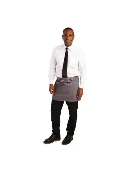Sloof - Kort - Unisex - Grijs - 75 x 37.3 CM - Polyester/Katoen - Whites Chefs Clothing - B157