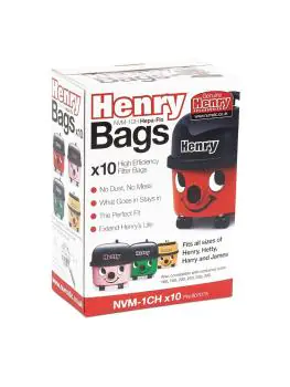 Stofzuigerzakken - Henry - 10 stuks - H 23 x 16.5 x 9.5 CM - Numatic - DW159