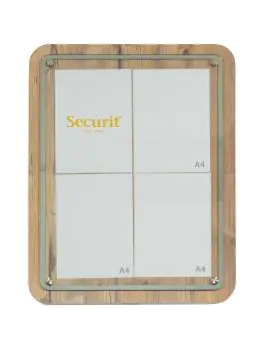 Menukaart Display - Veiligheidsglas - Lichtbruin - RVS - H 75 x B 57 CM - Securit