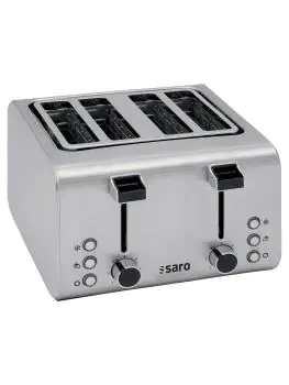 Toaster - RVS - 230V - H 18.6 x B 27.3 x D 28.2 CM - Saro - 282-1055