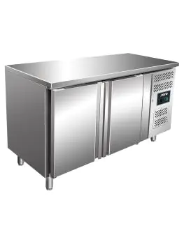 Koelwerkbank - 2-Deurs - Digitale Temperatuurregeling - RVS - 1,7 Liter - 220V - H 89 x B 136 x D 70 CM - Saro - 323-1470