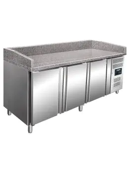 Pizza werkbank - Digitale Temperatuurregeling - RVS - 406 Liter - 220V - H 100 x B 202 x D 80 CM - Saro - 323-1436