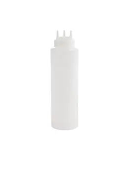 Knijpfles - 3 spuitmonden - 102 CL - Zwart - Ø 77 x H 27.5 CM - Kunststof - Vogue - CW726