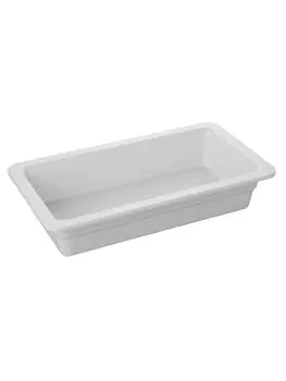 Gastronormbak - 1/3 GN - H 6.5 x 32.5 x 17.6 CM - Melamine - Wit - -20°C / +120°C - 060333
