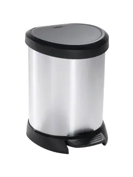 Pedaalemmer - 5 Liter - Zilver / Zwart - Curver - Decobin - 516842