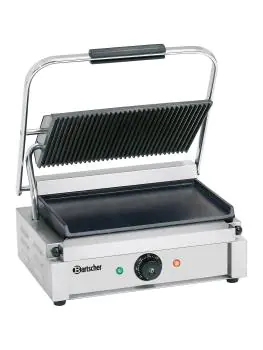 Contactgrill - Enkel - Geribbeld/Glad - Bartscher - A150676