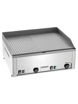 Grillplaat - Elektrisch - 2 Zones - Glad/Geribbeld - Bartscher - 370036