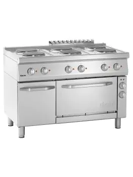 Fornuis - 6 Pits - Met oven - Gietijzer - Bartscher - 286247