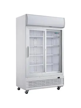 Koelkast - 950 Liter - 2-Deurs - Glazen Deur - Wit - Polar