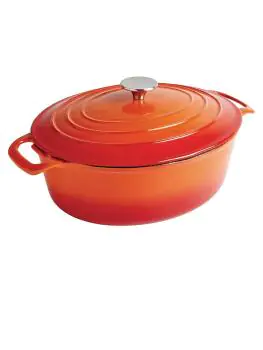 Braadpan - Oranje - H 11 x 24.3 x 29.5 CM - Gietijzer - Vogue - GH311