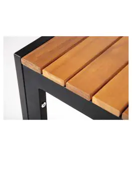 Tafel - H 74 x 80 x 80 CM - Acaciahout/Staal - Bolero - DS152