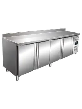 Koeltafel - 4-Deurs - Digitale Temperatuurregeling - RVS - 312 Liter - 230V - H 86 x B 223 x D 60 CM - Saro - 323-1830