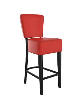 Barkruk Napels - Met Rugleuning - Rood - G-Line