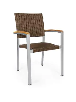 Terrasstoel Moon Super - Stapelbaar - Armleuning - Bruin - G-Line