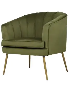 Fauteuil Relax - Olijfgroen - Velvet - B 75 CM - G-Line