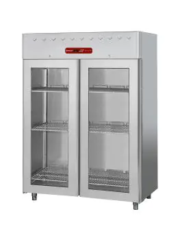 Koelkast - 1400 Liter - 2-Deurs - Glazen Deur - Geventileerd - RVS - Diamond