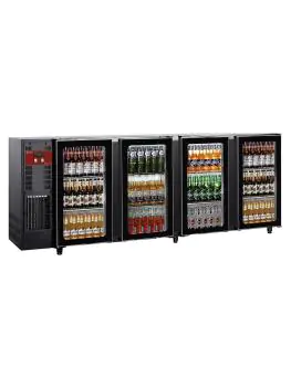 Koelkast - 783 Liter - 4-Deurs - Glazen Deur - Zwart - Diamond