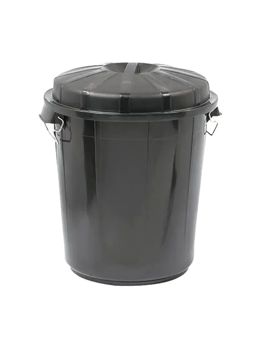 Afval Container - H 58.5 CM - 2.576 KG - Ø49.5 CM - Zwart - 70 Liter - Denox - 600051 E600051 €16.60 Afvalbakken