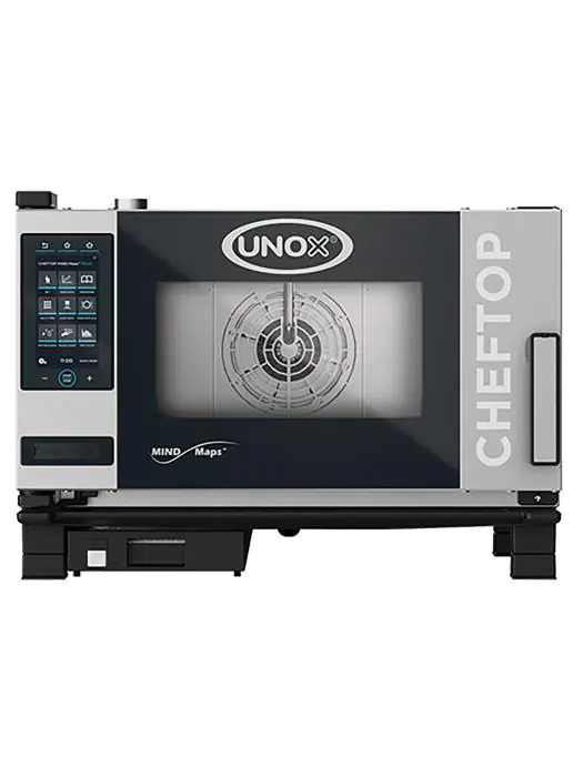 Cheftop Mindplus - H 53.8 x 75 x 78.3 CM - 55.6 KG - 380 - 415 - Zonder - Stekker V - 5000 W - RVS - +30°C / +260°C - Unox - 596214 E596214 €3,827.25 Combisteamers