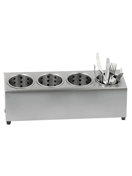 Bestekuitgifte Unit - H 18 x 49 x 17.5 CM - 1.7 KG - RVS - 705092 705092 €45.99 Bestek uitgifte units