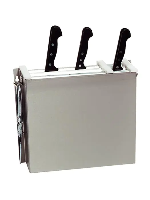 Messenrek - H 29.5 x 36.5 x 13.5 CM - 3.14 KG - RVS - 818001 818001 €63.50 Keukenmessen