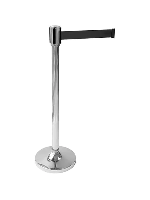 Afzetpaal - H 91 CM - 8 KG - Ø32 CM - RVS - Zwart - 861285 861285 €48.50 Sierkoord en afzetpalen