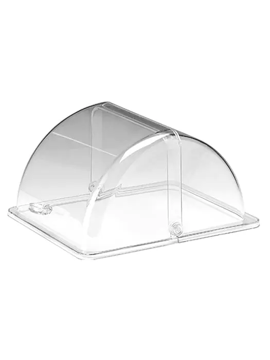 Afdekkap - 1/2 GN - H 19 x 37 x 37 CM - Polycarbonaat - Transparant - Rolltop Deksel - 145245 145245 €15.95 Broodmanden