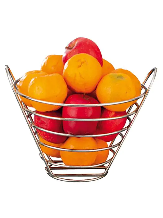 Fruitmand - H 22 CM - 0.649 KG - Ø23 CM - Verchroomd - 180015 180015 €12.25 Sinaasappelkorf