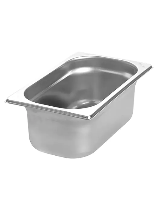 Gastronormbak - 1/4 GN - 2.5 Liter - H 10 x 26.5 x 16.2 CM - RVS - Caterchef - 953143 953143 €12.65 Gastronorm bakken