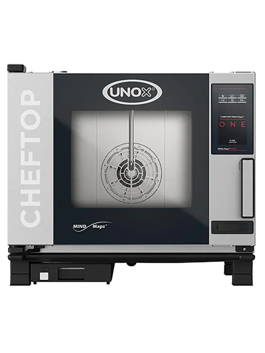 Cheftop Mindone - H 67.5 x 75 x 78.3 CM - 65.4 KG - 380 - 415 - Zonder - Stekker V - 9300 W - RVS - +30°C / +260°C - Unox - 596232 E596232 €3,609.62 Combisteamers