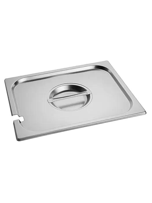 Deksel Gastronorm - 1/2 GN - 32.5 x 26.5 CM - RVS - Met Lepeluitsparing - Caterchef - 953125 E953125 €10.10 GN deksels lepeluitsparing