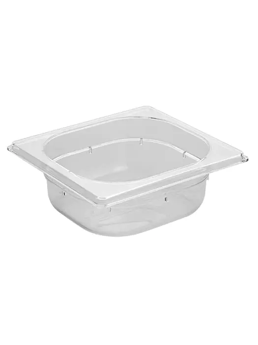 Gastronormbak - 1/6 GN - 1 Liter - H 6.5 x 17.6 x 16.2 CM - Polycarbonaat - Transparant - -40°C / +100°C - Caterchef - 953064 E953064 €3.95 GN bakken plastic