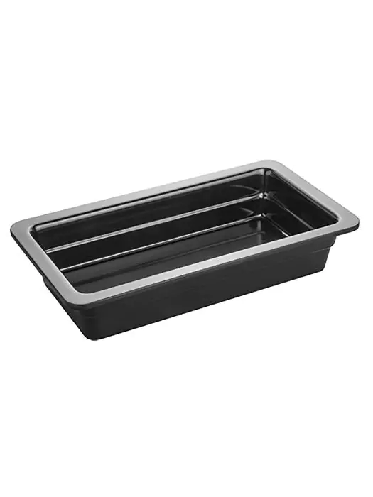 Gastronormbak - 1/3 GN - H 6.5 x 32.5 x 17.6 CM - Melamine - Zwart - -20°C / +120°C - 060433 E060433 €16.35 GN bakken zwart