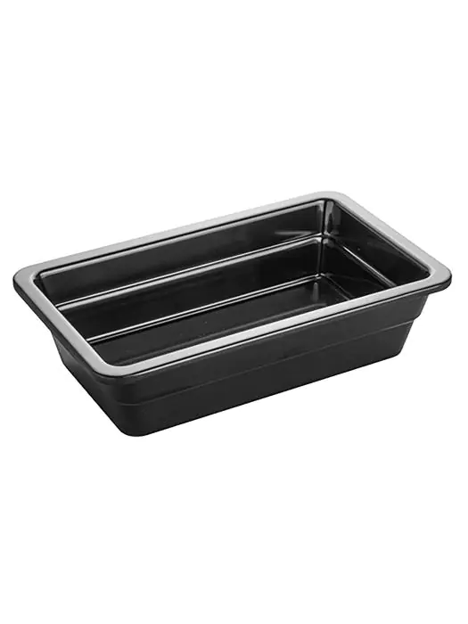 Gastronormbak - 1/4 GN - H 6.5 x 26.5 x 16.2 CM - Melamine - Zwart - -20°C / +120°C - 060443 E060443 €15.70 GN bakken zwart