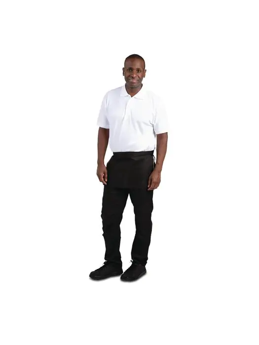 Geldschort - Unisex - One Size - Zwart - H 30.5 x 45 CM - Polyester/Katoen - Whites Chefs Clothing - A551 A551 €6.49 Schorten en sloven