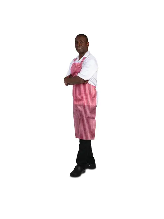 Waterdicht schort - Unisex - One Size - Rood/Wit - 71.1 x 101.6 CM - Nylon - Whites Chefs Clothing - A581 A581 €9.99 Schorten en sloven