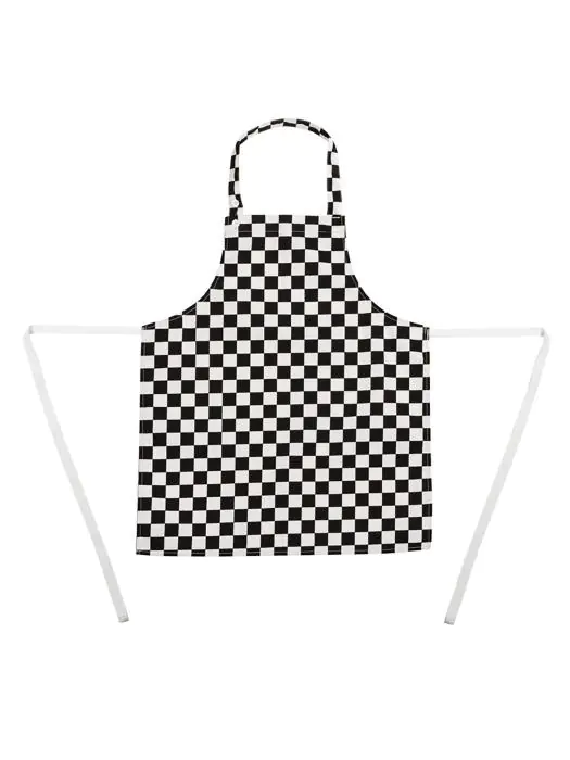 Kinderschort - One Size - Zwart/Wit - 51 x 68.5 CM - Polyester/Katoen - Whites Chefs Clothing - B357 B357 €7.29 Schorten en sloven