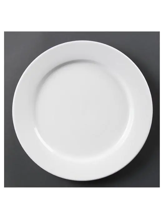 Bord - 6 stuks - Ø 28 x H 2.6 CM - Porselein - Olympia - CB482 CB482 €47.99 Borden