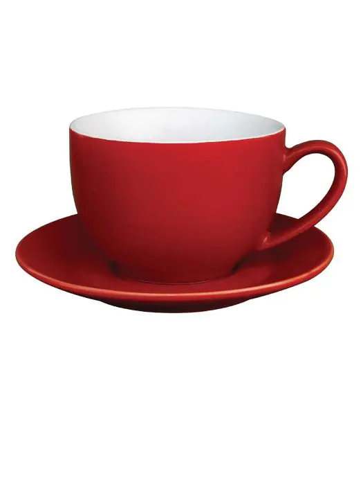 Cappuccinokop - 34 CL - 12 stuks - Rood - H 6 x 13.5 CM - Steengoed - Olympia - GK076 GK076 €66.31 Kopjes & mokken