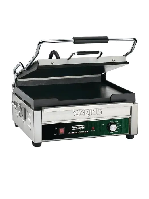 Paninigril - Glad - H 24.4 x 43.9 x 56.1 CM - 2.4 kW - 230 V - Waring - GH482 GH482 €1,085.00 Contactgrills