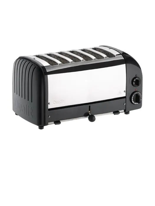 Broodrooster - 6 sleuven - Zwart - H 22 x 46 x 21 CM - 230 V - Dualit - E267 E267 €343.90 Tosti / broodrooster apparatuur